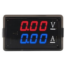 DC0-100V 10A LED Digital Voltmeter Ammeter Car Motocycles Voltage Current Meter Detectors Tester Easy to Use,Red+Blue