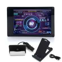 jixopn 3.5 Inch IPS PC Case Moniror CPU GPU RAM HDD DIY Secondary Display Portable 328x480 360 Degree Rotating for ITX
