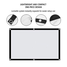 SUSUchens 60/72/84/100/120 Inch Projector Screen Foldable Home Theater Outdoor Movies