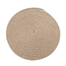 1 mantel individual de lino estilo campestre americano, anti-quemaduras, para mesa, ideal para el hogar, casas de té y cafeterías, color caqui