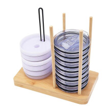 Lid Organizer, Adjustable Cup Lid Organizer Water Bottle Lid Holder, Holds Up to 20 Lids, Water Bottle Lid Organizer