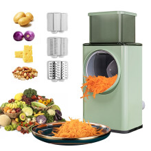 Hachoir à légumes et râpe à fromage 3 en 1 Anself avec rouleau en acier inoxydable, compatible avec la préparation de salades, de fruits et de