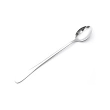 Leylor roestvrijstalen lepel - 1 stuk roestvrijstalen koffie-, soep-, thee- en dinerlepel, glad bestek met lange steel (#2)