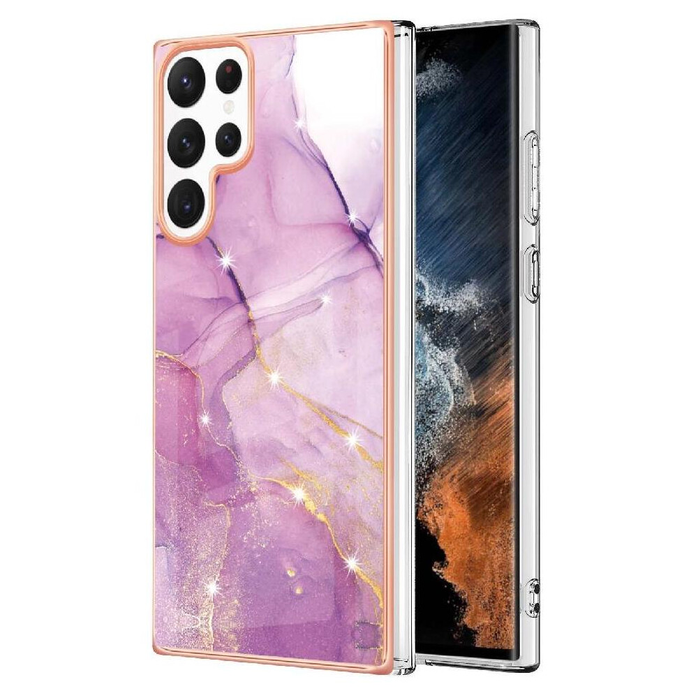 Case For Compatible With Samsung Galaxy S22 Ultra 5G Marble Pattern Slim Tpu Protection Soft Bumper 9395123740928