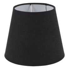 Abat-jour à pince Eease en tissu, petit modèle, pour lampes de table, douille E14, noir.