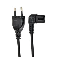DO UE CEE7/16 do IEC320C7 Przewód przedłużający kątowy do telewizorów LED Rysunek 8 Przewód zasilający 1 m ~ 5 m