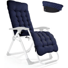 WSYW65" Lounge-Chaiselongue-Kissen mit Bändern und Bezug, dickeres, weiches Zero-Gravity-Kissen für den Innen- und Außenbereich, Lila (Stuhl nicht