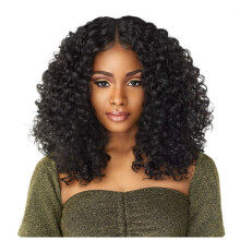 Perruque Lace Front HD avec raie au milieu, boucles ondulées, perruque pour femme
