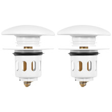 FUYGRCJ Lot de 2/4 bouchons de lavabo 2 en 1 avec crépine et panier filtrant anti-obstruction, compatibles avec les lavabos et baignoires.
