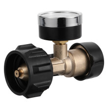 Adaptateur de remplissage pour réservoir de propane avec manomètre pour réservoirs de 540 lb
