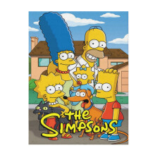 Couverture douce et confortable Les Simpsons, en peluche légère et chaude, en flanelle, idéale pour canapé et lit (101,6 cm x 76,2 cm).