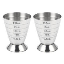 2X Measuring Shot Cup Ounce Jigger Bar Cocktail Drink Mixer Liquor Measuring Cup Mojito Measurer Milk Coffee Mug