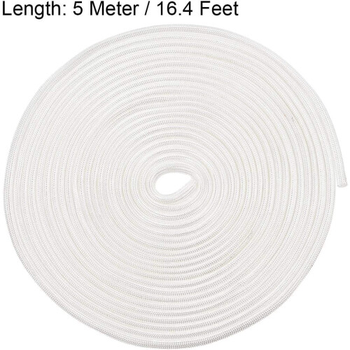 Insulation Braid Sleeving, 16.4Ft-3mm High TEMP Fiberglass Sleeve White 1