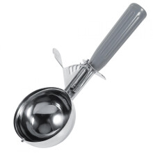 Cuchara de acero inoxidable con mango anticongelante con gatillo, 1 cuchara práctica para helado de frutas con mango de plástico(7.2CM)