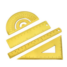 2 Pcs Stainless Steel Ruler Stright Ruler Artist Ruler Small Size Ruler Reglas Sew Straight Ruler Drafting Tools