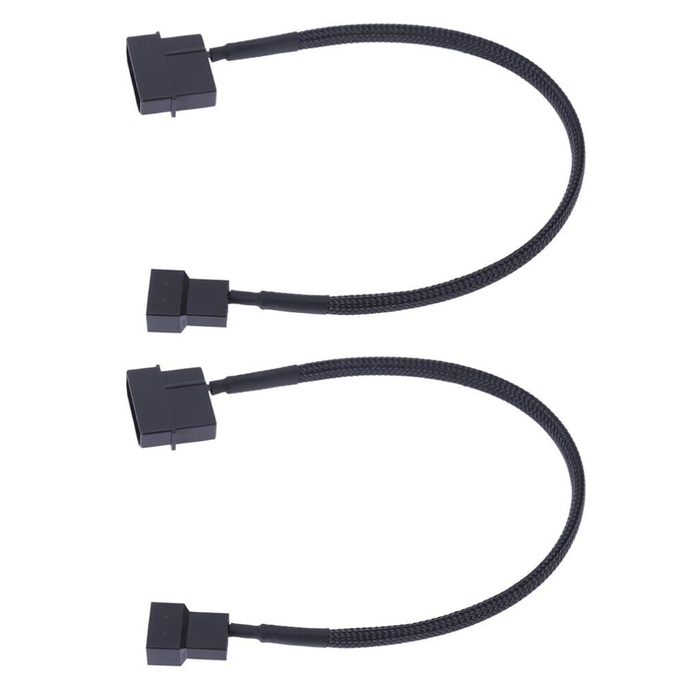 Jixopn 2Pcs 4Pin Ide To 1-Port 3Pin/4Pin Cooling Fan Splitter Power Cable Black 9110895190296