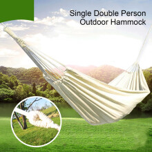 Hesroicy Hanging Hammock - Strong, Comfortable Canvas with Rope & Bag - Perfect for 1-2 Person Outdoor Relaxation