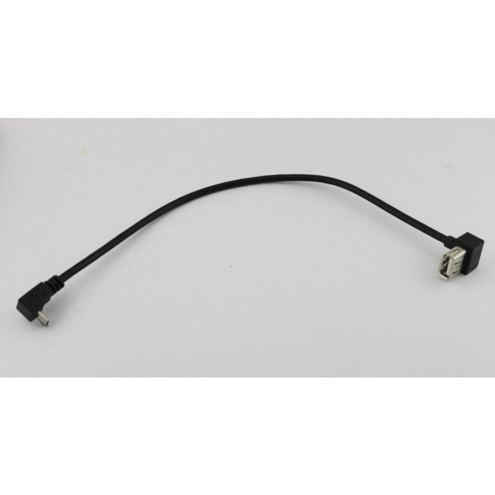 For 10Pcs Micro Usb 5 Pin Male Down Angled To Usb 2.0 A Female Angled Charger Charging Data Adapter Cable Cord For Phone 1Ft 9071309685879