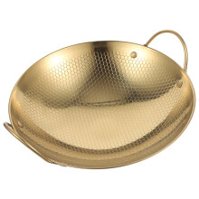 Shabu Pan Stainless Steel Pot Grilling Wok Cooker Saute Housewarming Gift Honeycomb Induction