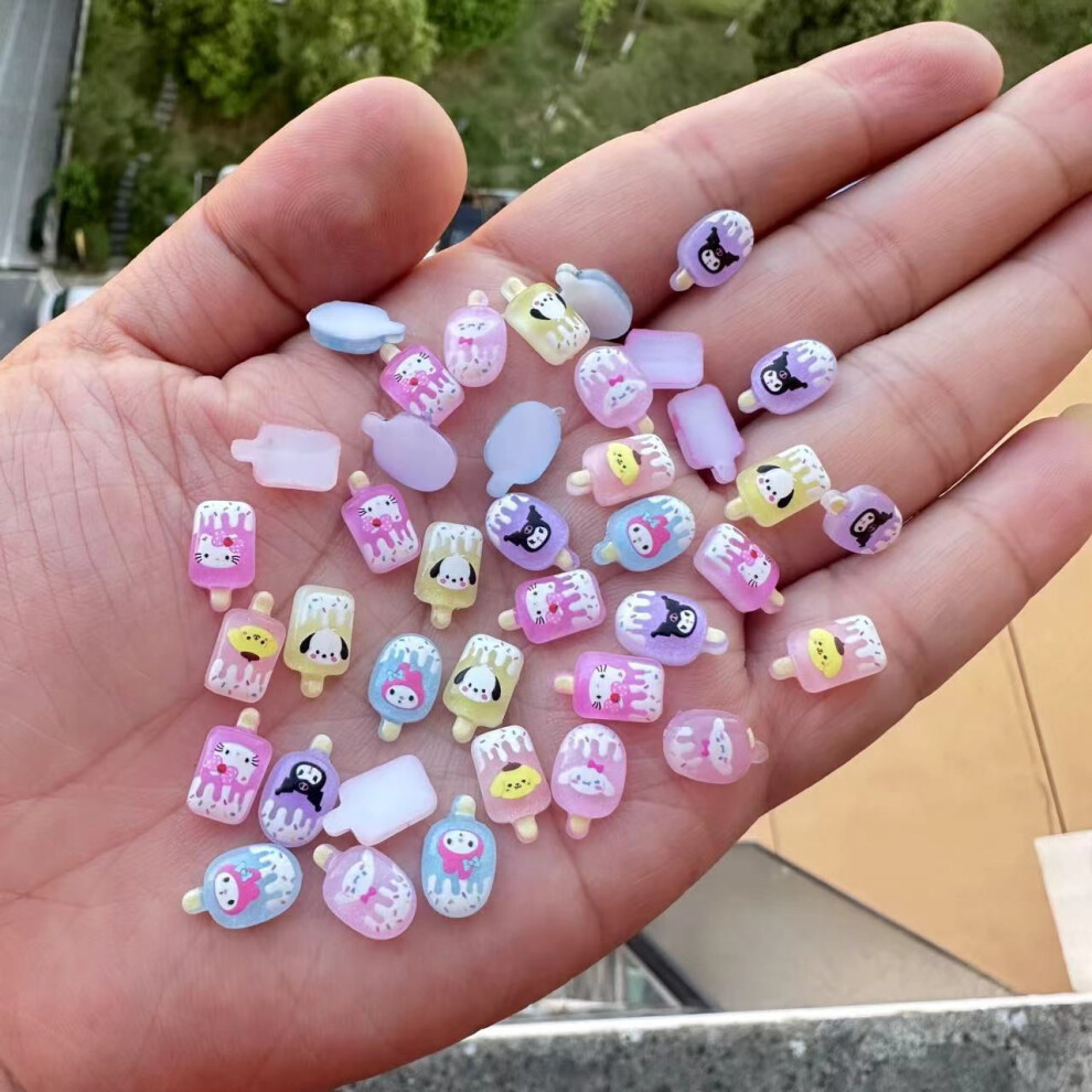 New Arrival Cute Sanrio Nail Art Jewelry Decor Kawaii Hello Kitty Kuromi Charms For Y2K Manicure DIY Nail Rhinestone Crafts Gift