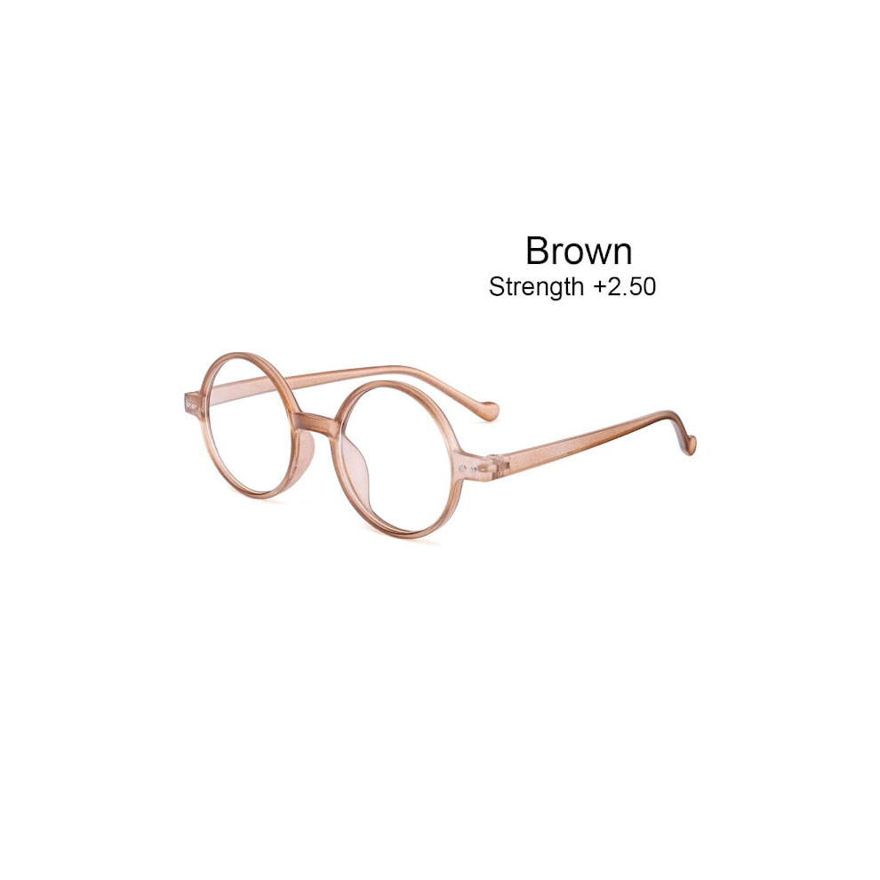 Brown Reading Glasses Presbyopia Glasses Strength +2.50 Strength +2.50-Strength +2.50