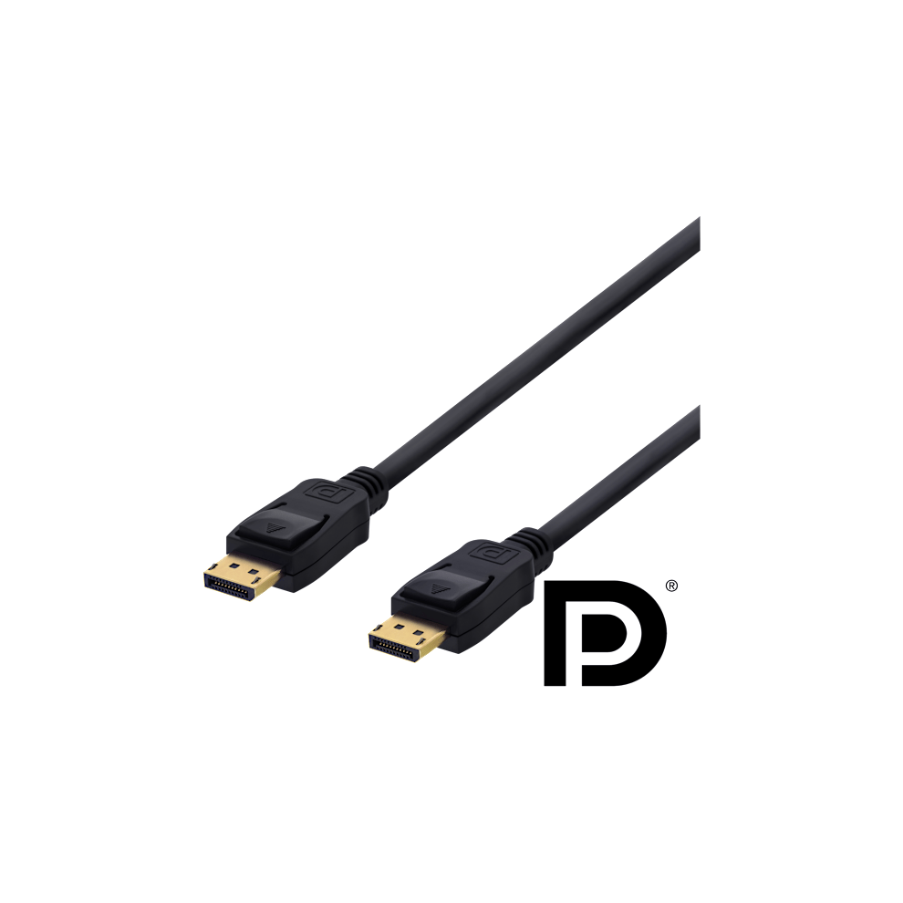 Displayport Cable, 2M, 4K Uhd, Dp 1.2, Black 9071309689334