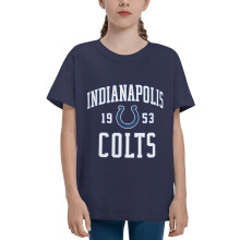 IND_Colts Kids Short Sleeve Shirt for Boys and Girls Sports Football Team Logo for Baseball Fans Gifts