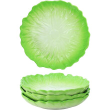 Assiette plate en céramique NANAHuang 7 pouces, série Chou, motif dessin animé (lot de 4)