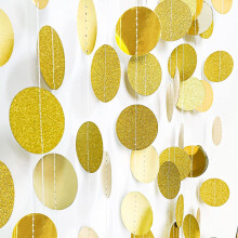 Guirlande de 4 cercles en papier à suspendre, idéale pour les décorations de mariage, anniversaire, baby shower, Halloween et Thanksgiving.