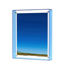 Picture Frame, Stunning Color Acrylic Floating ,Blue