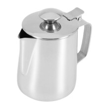 350Ml Stainless Steel Milk Frothing Pitcher with Lid Espresso Coffee