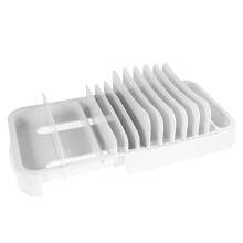 Organisateur de couvercles extensible Wekvgz pour boîtes alimentaires, avec 10 séparateurs ajustables, en plastique sans BPA, pour placard ou