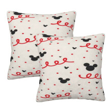 Fodere per cuscini decorativi di Topolino, confezione da 2, per divano, letto e soggiorno, 40x40 cm.