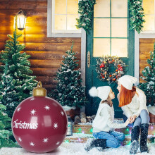 Christmas Clearance! Avtoify 60cm Outdoor Inflatable PVC Ball, compatible with Christmas tree decorations