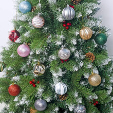 Lot de 12 boules de Noël dorées roses, 6 cm (2,4 pouces), incassables et brillantes, compatibles avec les sapins de Noël, idéales pour les