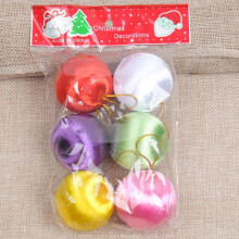 [Économie exceptionnelle !] Lot de 6 boules de Noël en satin multicolores à suspendre au sapin pour les fêtes de fin d'année