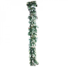 Ghirlanda natalizia decorativa da 1,8 m non illuminata, in pino artificiale per interni ed esterni, compatibile con caminetto e ghirlande, verde.