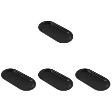 Ensemble de 4 plateaux à bijoux noirs décoratifs pour coiffeuse