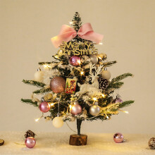 Mini alberi di Natale artificiali con luci a LED, compatibili con decorazioni natalizie da scrivania e da tavolo di Daiosportswear