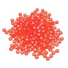 Perles rouges à lettres - Accessoires DIY pour bracelets et colliers - 400 pièces