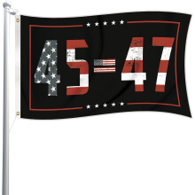 Drapeau Trump2024 45 47Flag 2x3Ft Décoration de bannière américaine vintage 100D Polyester Panneau de jardin extérieur