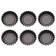 Moule à tartelettes aux œufs en acier au carbone (lot de 6) - Moule à tartelettes aux œufs de qualité supérieure - Moule à tartelettes aux