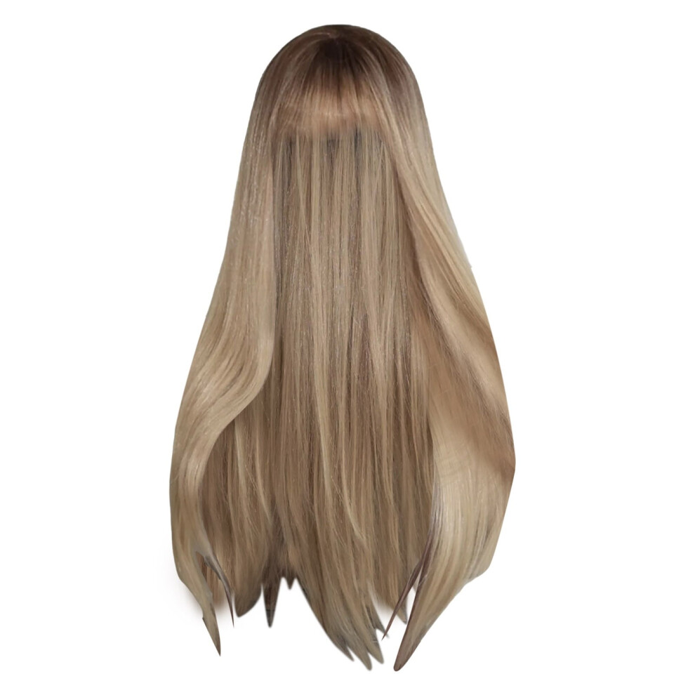 Tkrady Blonde Wigs for Women Human Hair Clearance, Lace Front Long Straight Bob Wigs 26Inch