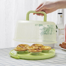 Grande vente Dnyelq ! Ensemble de moules à pâtisserie - Boîte de rangement ronde pour gâteaux avec poignée et plateau intérieur - Plats à four