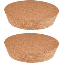 Lot de 2 grands bouchons en liège coniques (14 à 12 cm), en bois, pour bouteilles de vin, bocaux, conserves et loisirs créatifs – 3 cm