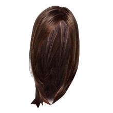 Pruiken van echt haar met een kanten voorkant voor vrouwen, pruiken met een kanten voorkant en modieus synthetisch middellang bruin haar, pruiken van