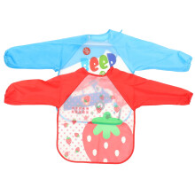 Lot de 2 tabliers à manches longues pour enfants, tablier pour tout-petits, bavoir à manches longues, tablier de dessin animé pour enfants