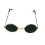 Lunettes de soleil rondes dorées à verres noirs 1