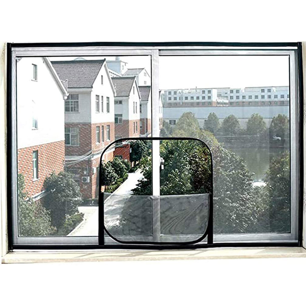 Cat Window Screen With Zipper, Tearresistant Pet Safety Guard, Selfadhesive Breathable Mesh 9053599406945