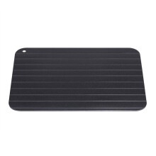Meat Defrosting Tray Rapid Thawing Aluminum Board Retains Flavor Energy Saving 23x16.5cm Black